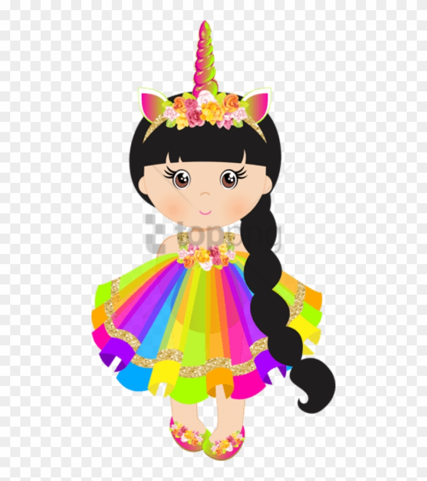 Free Png Unicórnio - Menina Unicornio Png Clipart