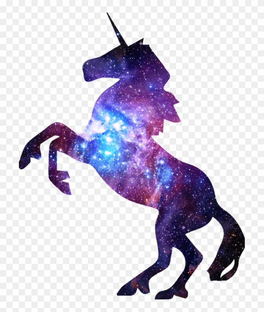 Unicorn Galaxy Unicornio Starry Png Unicornio Png Galaxy - Black Unicorn Outline Clipart #2953136