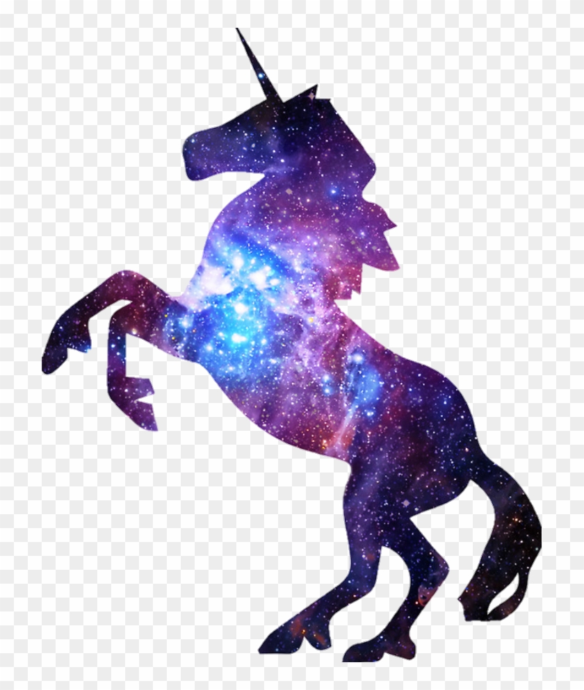 Unicorn Galaxy Unicornio Starry Png Unicornio Png Galaxy - Black Unicorn Outline Clipart
