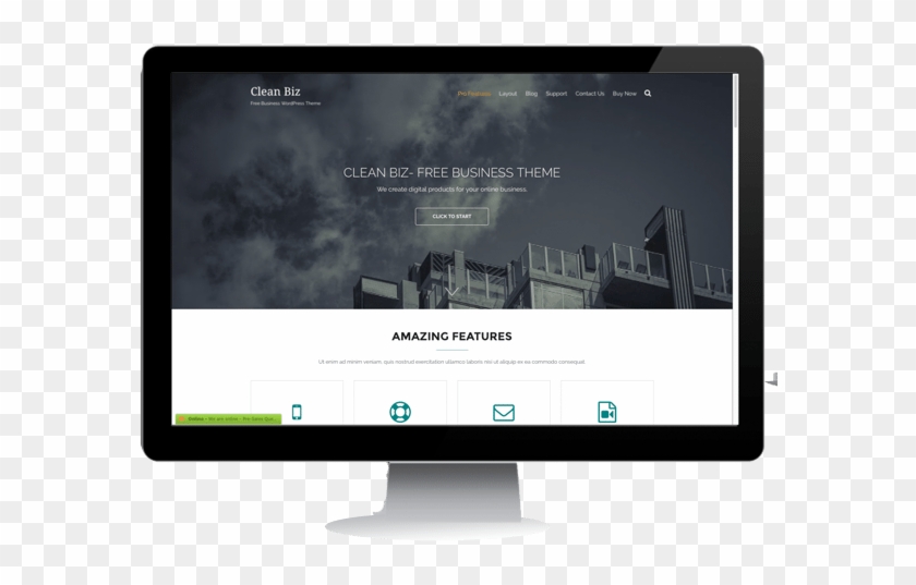 Cleanbiz-responsive - Computer Monitor Clipart