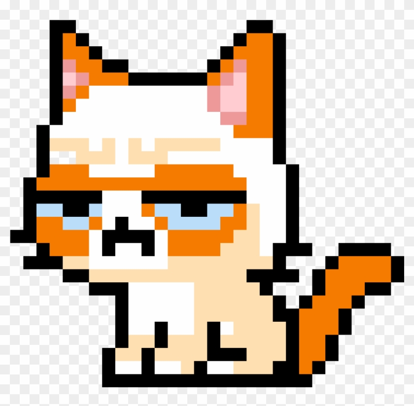 Pop Cat Meme Pixel Art