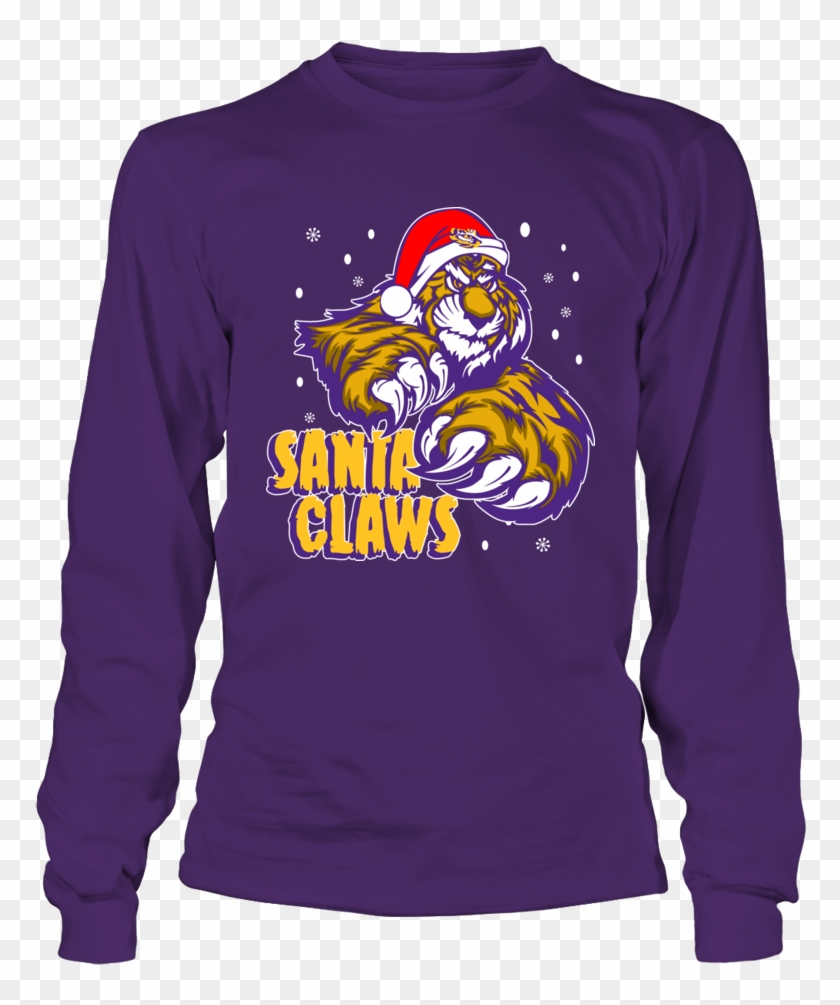 Lsu Tigers Santa Claws Tiger Front Picture Png Lsu - Once A Tiger Always A Tiger Shirts Clipart