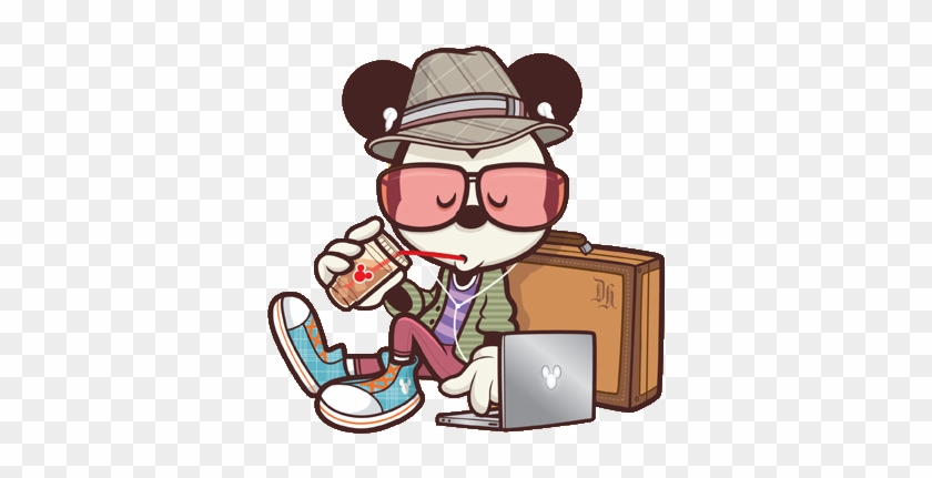 Mouse At Trader - Hipster Mickey Clipart #2953519