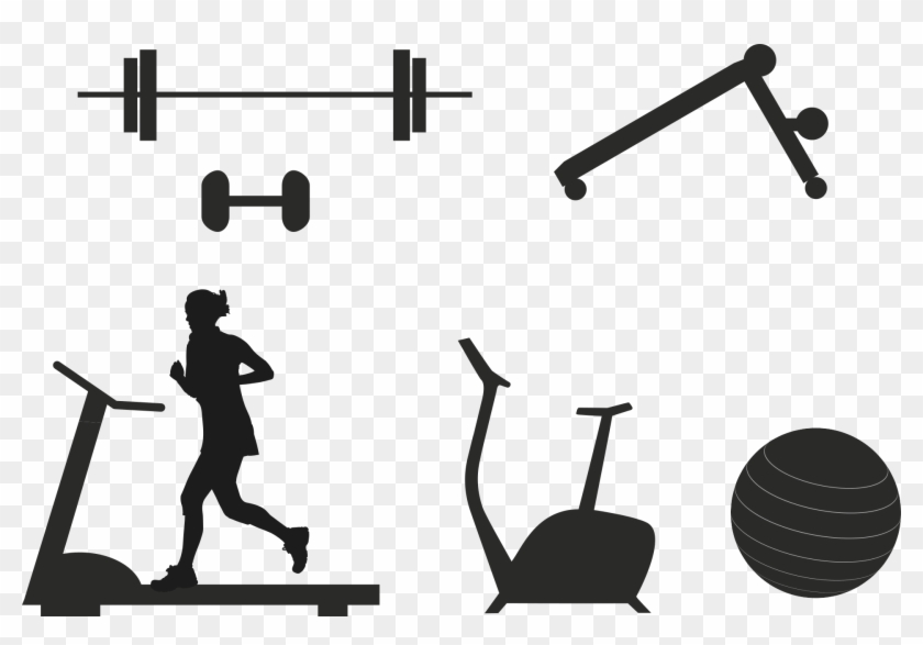 Gym Equipments - Health And Fitness Draw Clipart