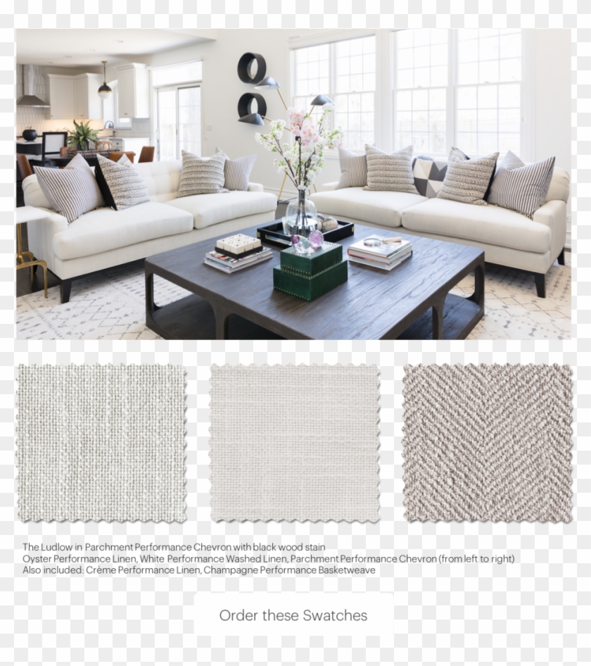 Coffee Table , Png Download - White Grey Living Room Black Coffee Table Clipart #2954187