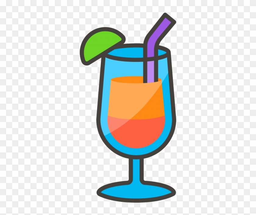 Tropical Drink Emoji Icon - Emojis De Bebidas Clipart