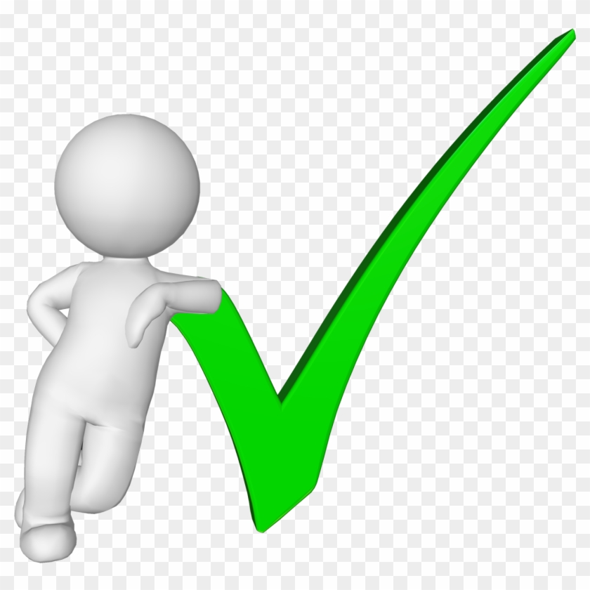 Man With Check Sign 03 - Thinker Clipart - Png Download