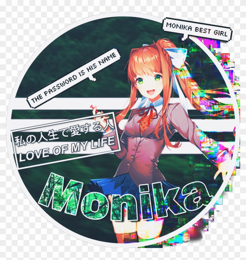 Monika Dokidokiliteratureclub Darkgreen Icon - Anime Clipart #2955134