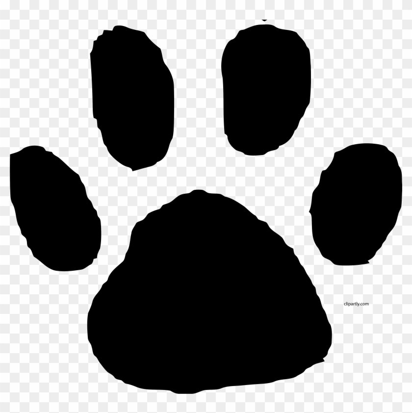 Animal Footprint Clip Art Clipart Black Color Png - Animal Footprints Clipart Transparent Png