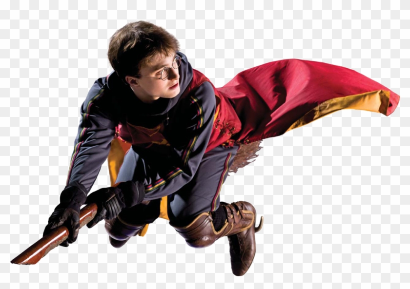 Harry Potter On Broom Png - Harry Potter Flying On Broom Clipart