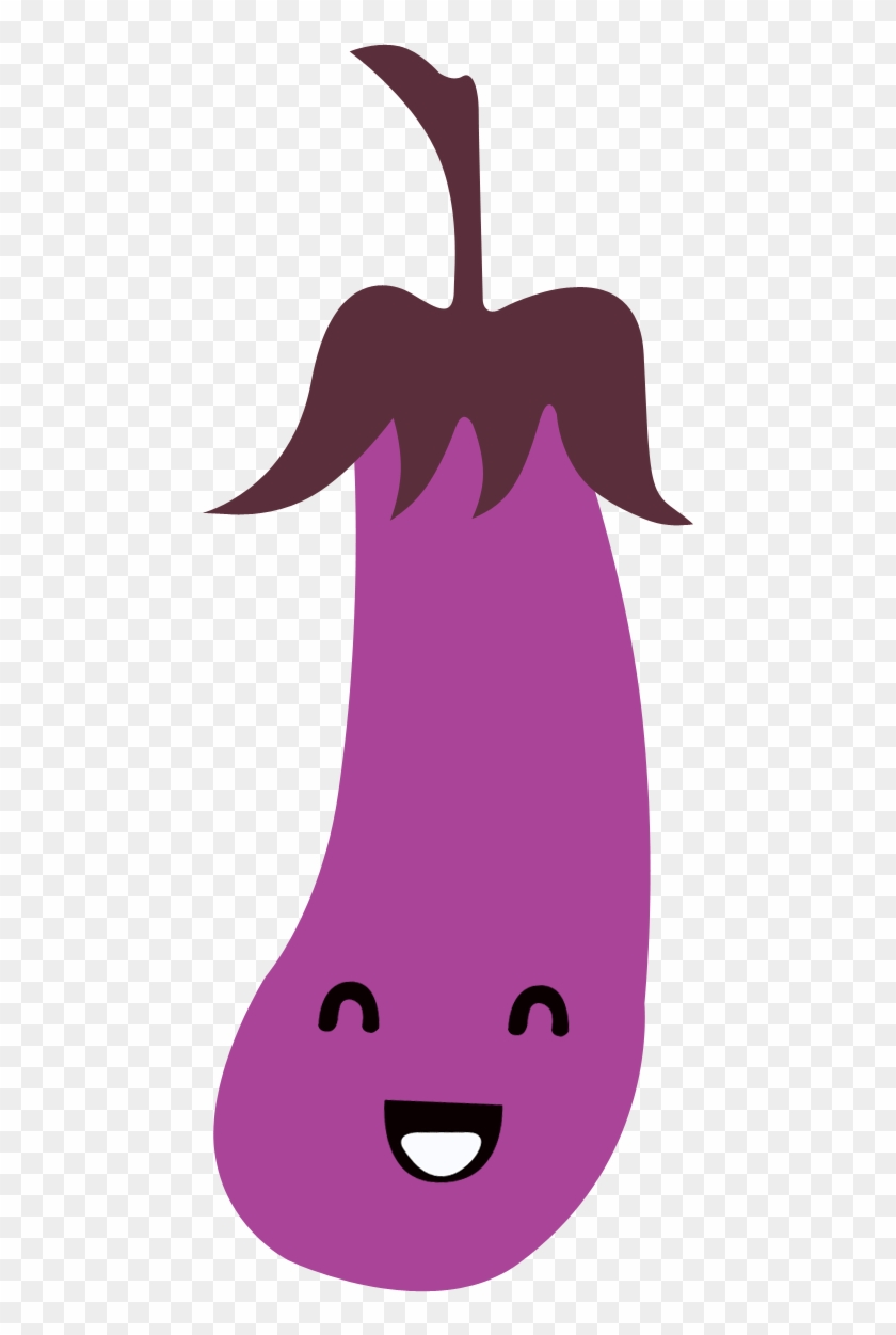 Eggplant Cartoon Smiley Clipart #2956875