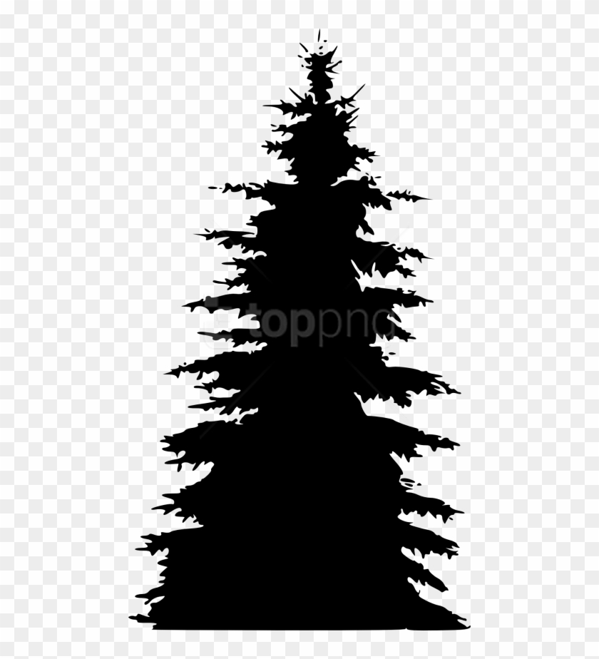Free Png Pine Tree Silhouette Png - Christmas Tree Clipart #2957072