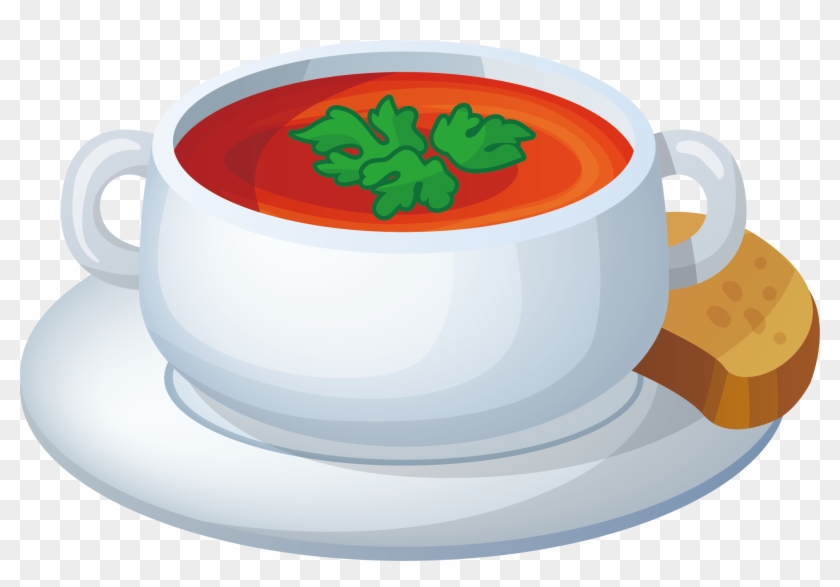 Borscht Illustration Vector Bread Transprent - Cartoon Soup Bowl Clipart