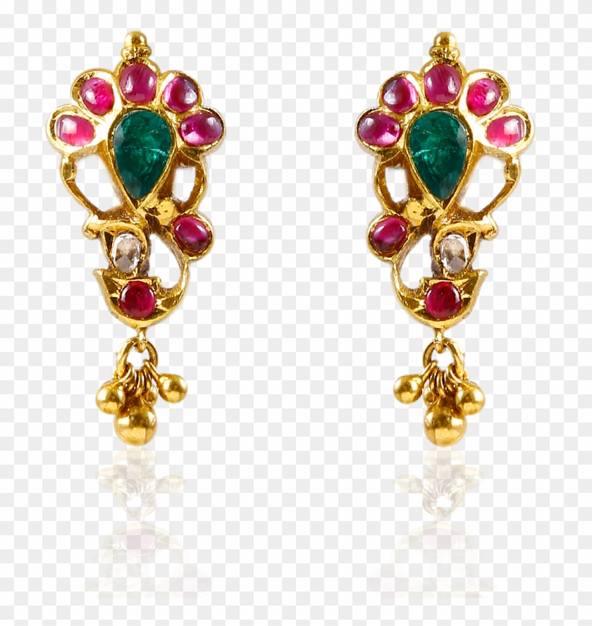 Lord Ganesha Gemstone Earrings - Earrings Clipart