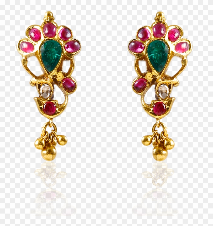 Lord Ganesha Gemstone Earrings - Earrings Clipart #2957898