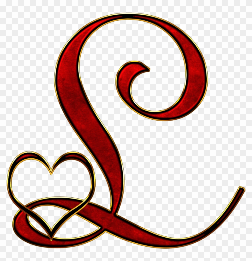 Valentine Capital Letter L Transparent Png - Letter L With Heart Clipart #2958275