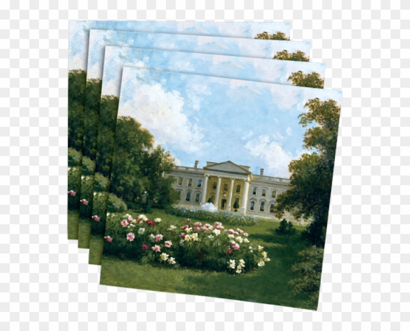 White House 1914 Cocktail Napkins - Rose Clipart