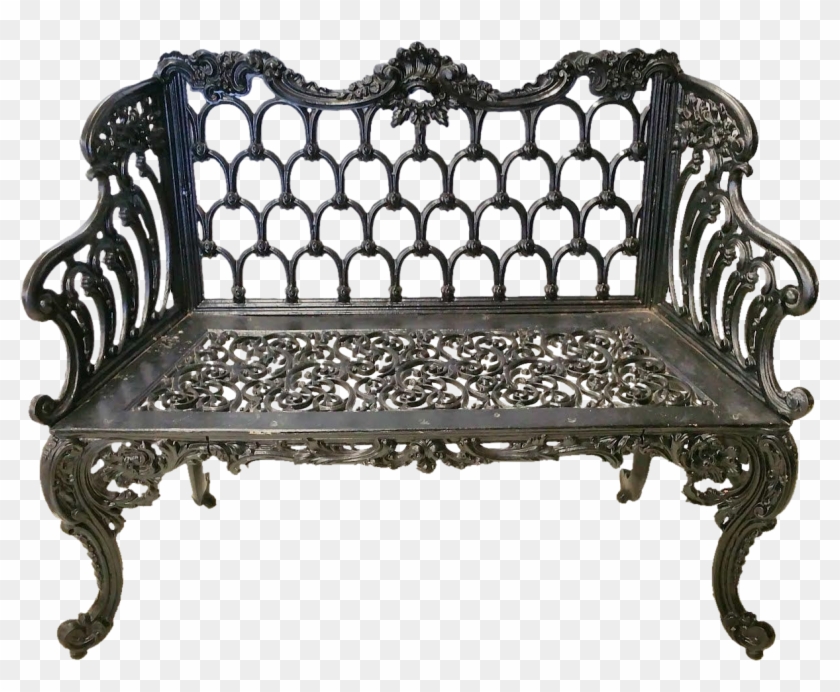Bench Transparent Garden - Banco De Patio De Hierro Clipart