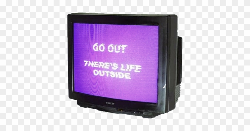 #tv #television #life #outside #internet #vhs #glitch - Go Out There Is Life Outside Clipart