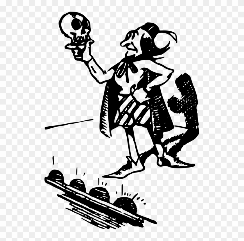 Computer Icons Stage Lighting Black And White Art - Hamlet Clipart - Png Download #2958886