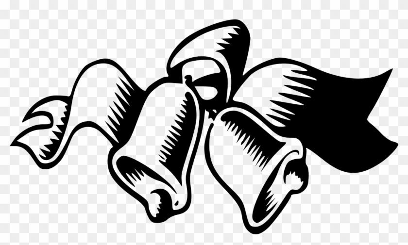 Wedding Bells Black Ribbon Png Image - Wedding Bell Vector Clipart