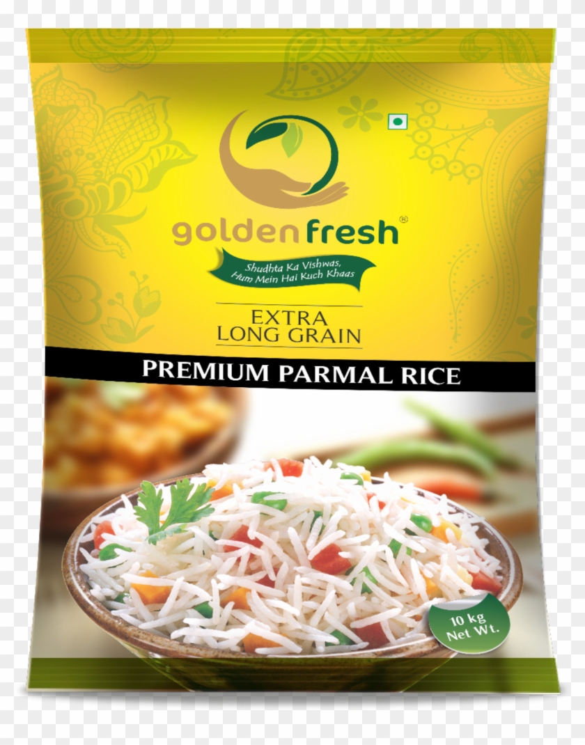 Golden Fresh-parmal Rice Packaging - Long Grain Rice Packaging Clipart #2959594