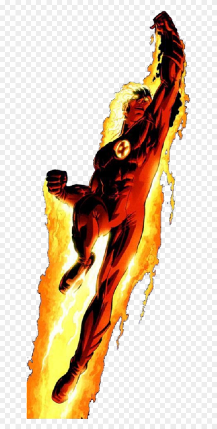 Marvel Fantastic Four Logo Images Gallery - Human Torch Transparent Clipart #2959699