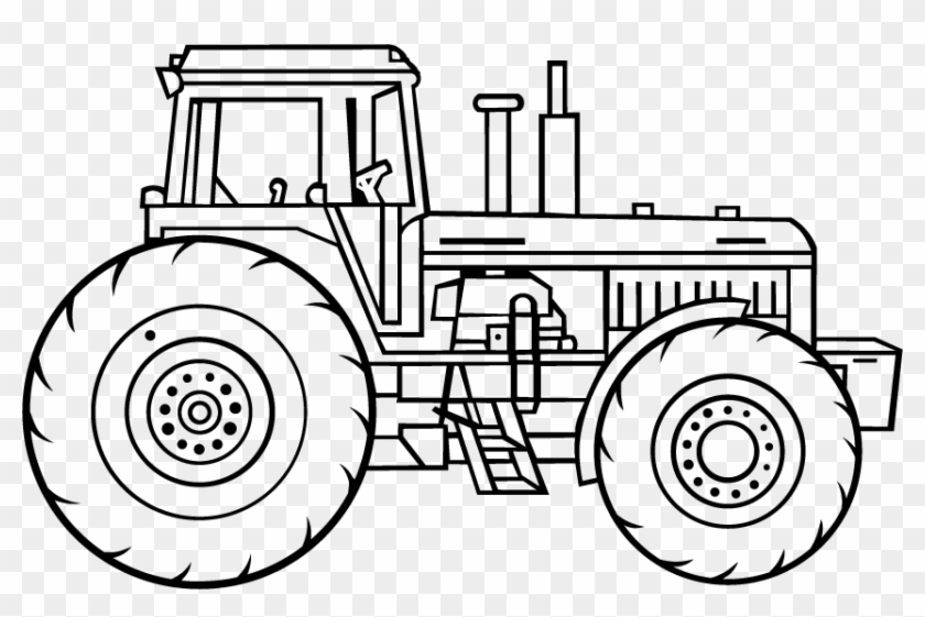 Drawing Tractors Lawn Mower - Line Drawings Of Tractors Clipart