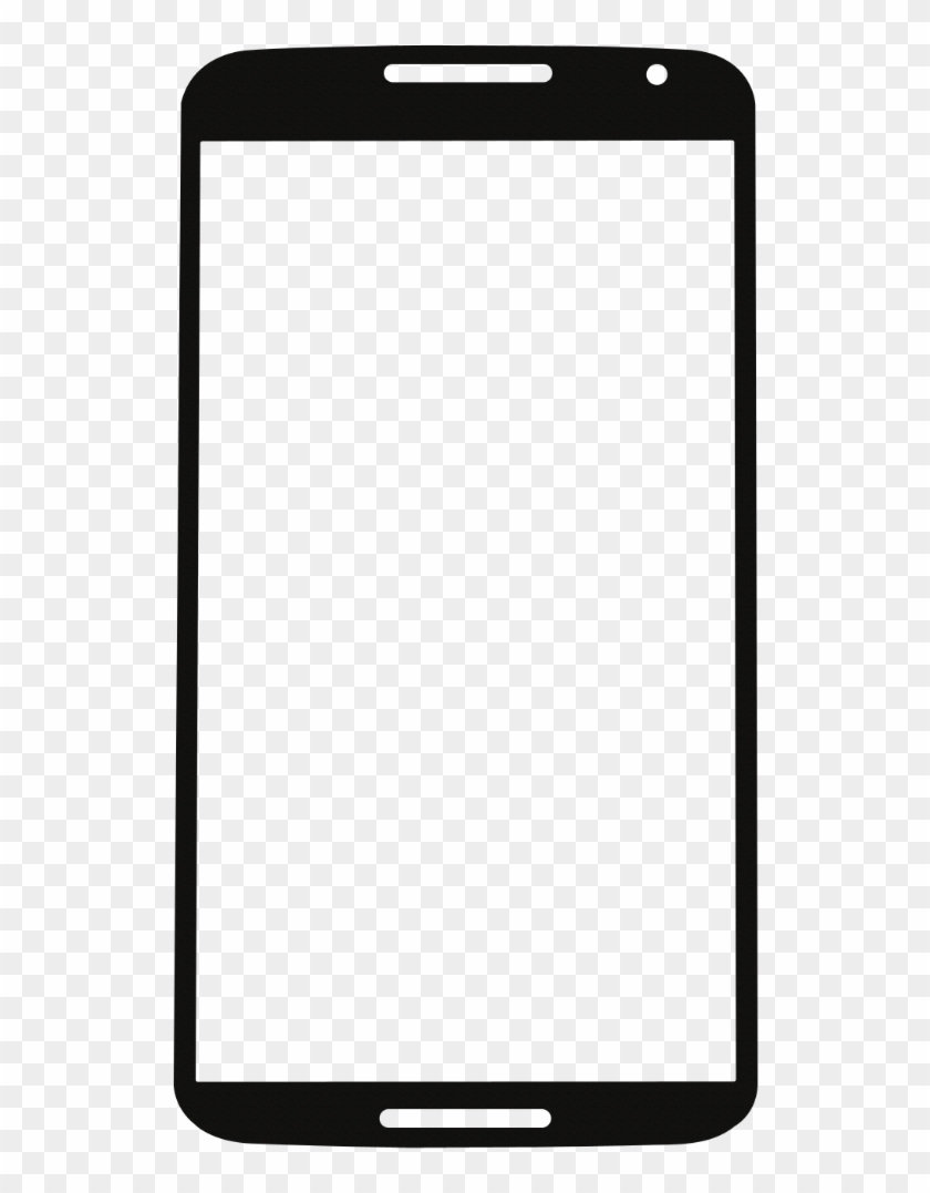 Motorola Nexus 6 Black Glass Lens Screen - Smartphone Vector Png Clipart
