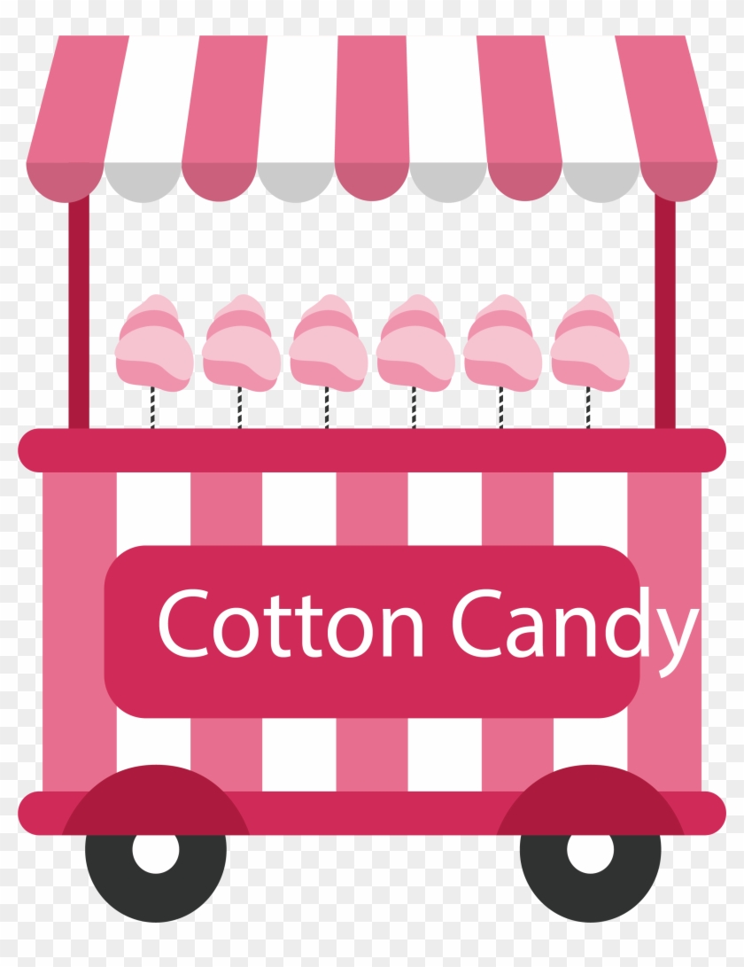 Vector Stripe Vehicle - Cotton Candy Car Clipart #2960546