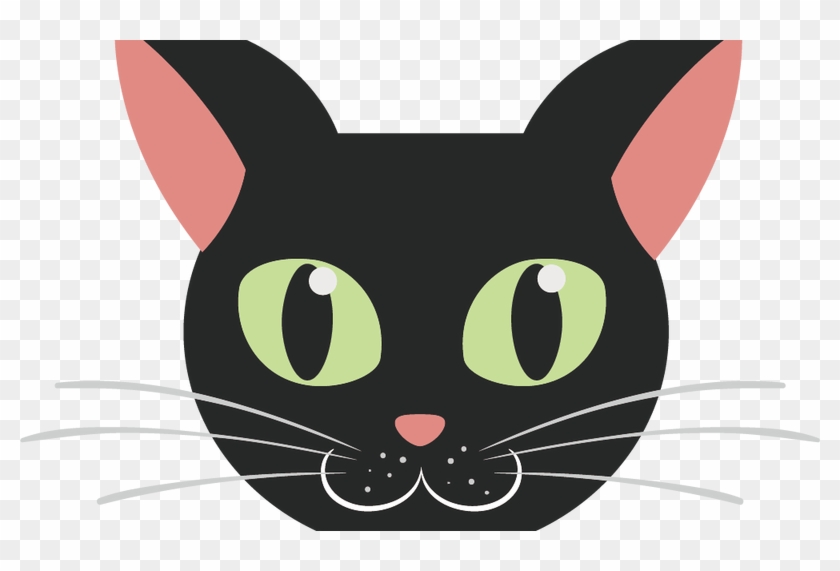 Black Cat Face Image Freeuse Download Techflourish - Black Cat Cartoon Face Clipart