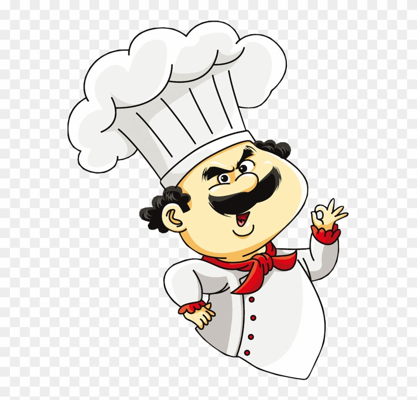 Cartoon Chef Making Hand Sign - Chef Cartoon Image Png Clipart