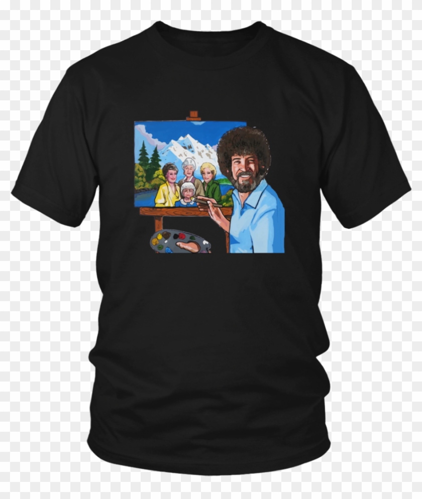 Bob Ross Painting The Golden Girl T-shirt - Larry Bernandez T Shirt Clipart #2961789