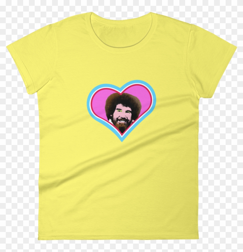 I Heart Bob Ross Women's Short Sleeve T-shirt - Flower Power T Shirt Clipart