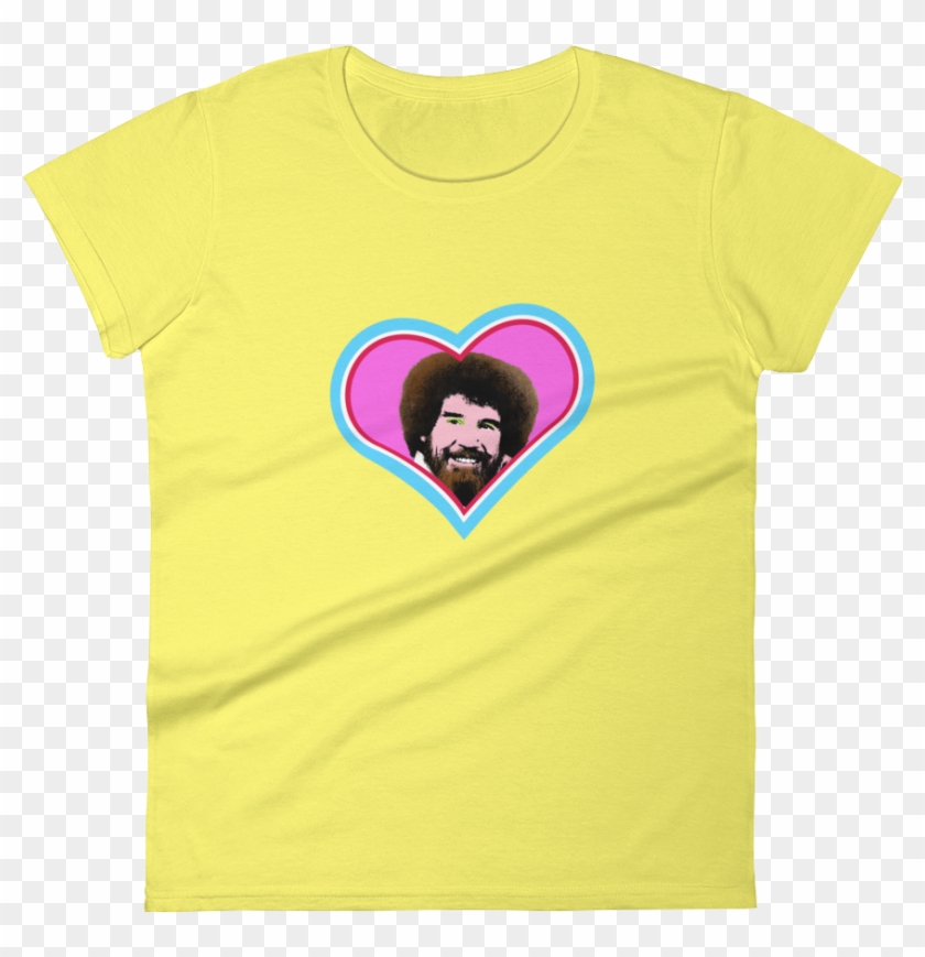 I Heart Bob Ross Women's Short Sleeve T-shirt - Flower Power T Shirt Clipart #2961912