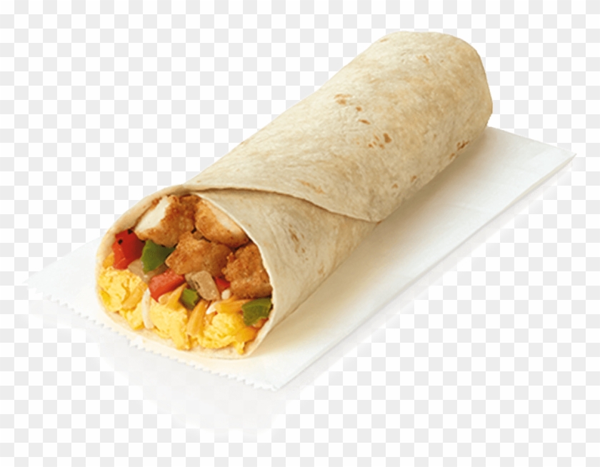 Breakfast Chunks Of Protein With Scrambled Eggs - Breakfast Burrito Chick Fil Clipart #2962322