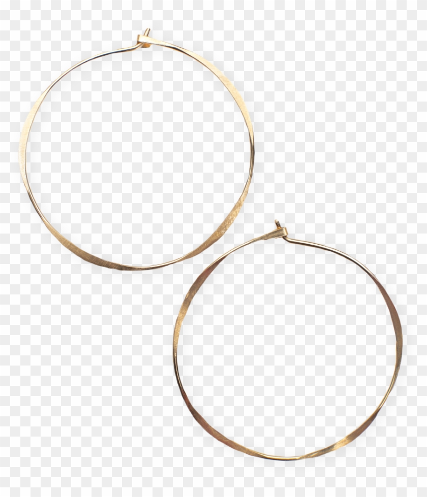 14k Round Hoop - Earrings Clipart