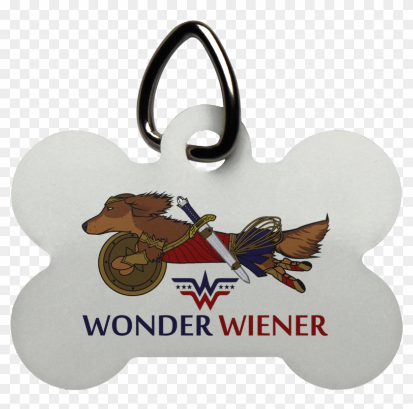 Wonder Wiener Dog Bone Pet Tag - Salchichas En Tatuajes Clipart