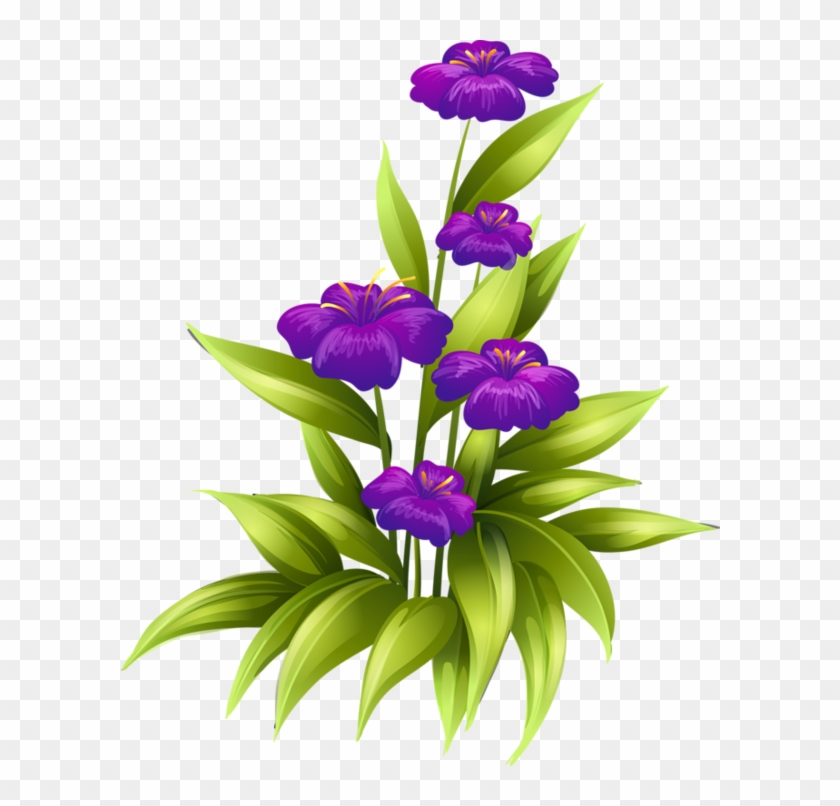 Fleurs,tube,flowers,png Transparent Flowers, Purple - Tubes Flower Png Clipart #2962824