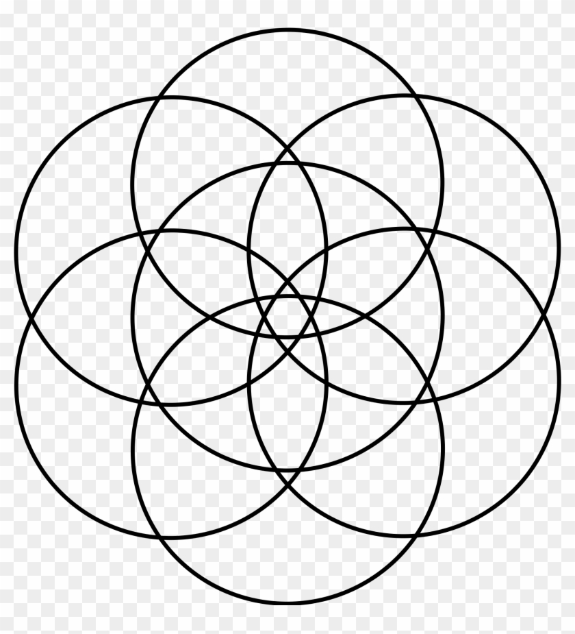 Flower Of Life - Flower Of Life 7 Circles Clipart #2962853