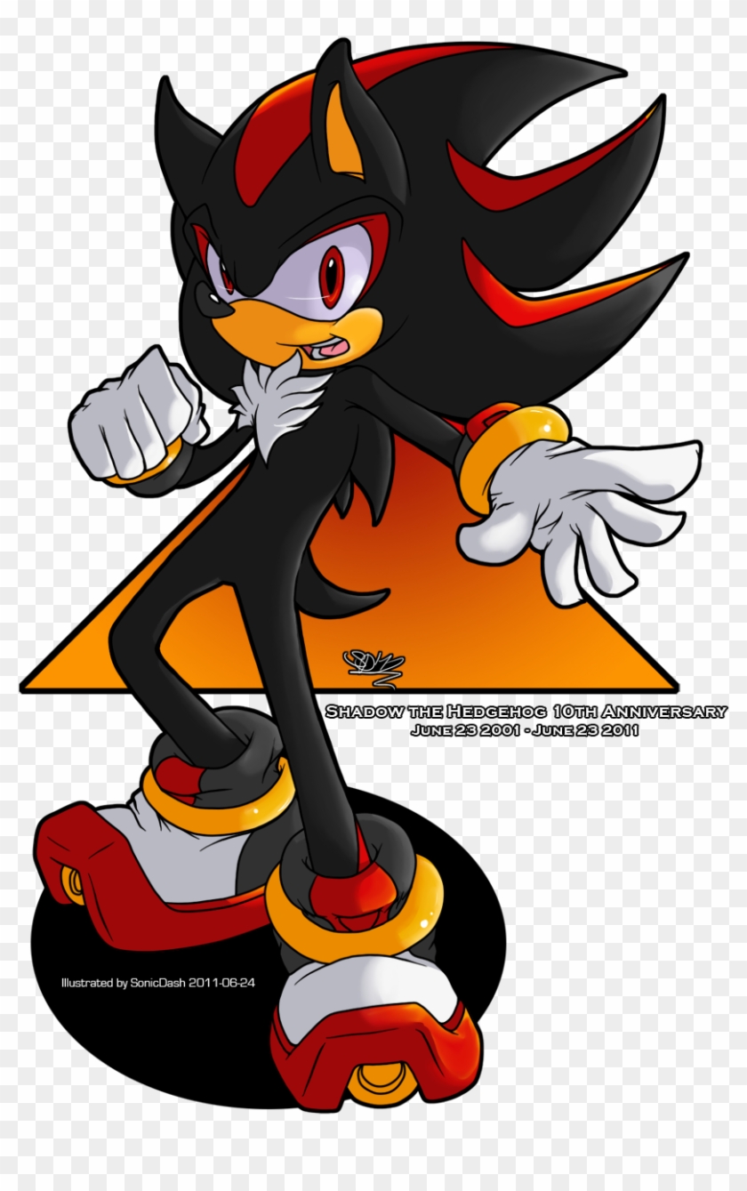 0) Shadow The Hedgehog 10th Anniversary June 232001o - Cartoon Clipart