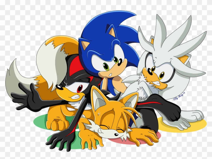 Sonic, Tails, Shadow, Silver Twister - Sonic Tails And Shadow Clipart #2963023