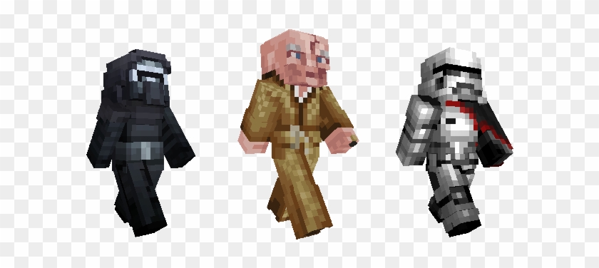 Kylo Ren, Snoke And Captain Phasma - Moana Minecraft Skin Clipart #2963304