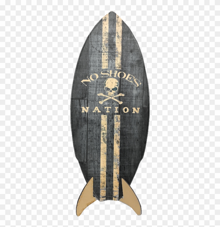 Kenny Chesney Black No Shoes Nation Wooden Surfboard - Longboard Clipart #2964024