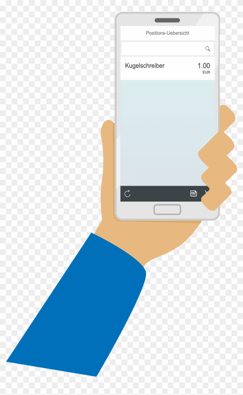 This Is How Easy It Is To Add Items To Your Shopping - Mobile In Hand Vector Png Clipart #2964357