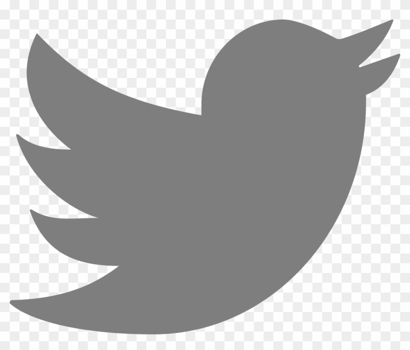 Twitter - Grey Twitter Logo No Background Clipart
