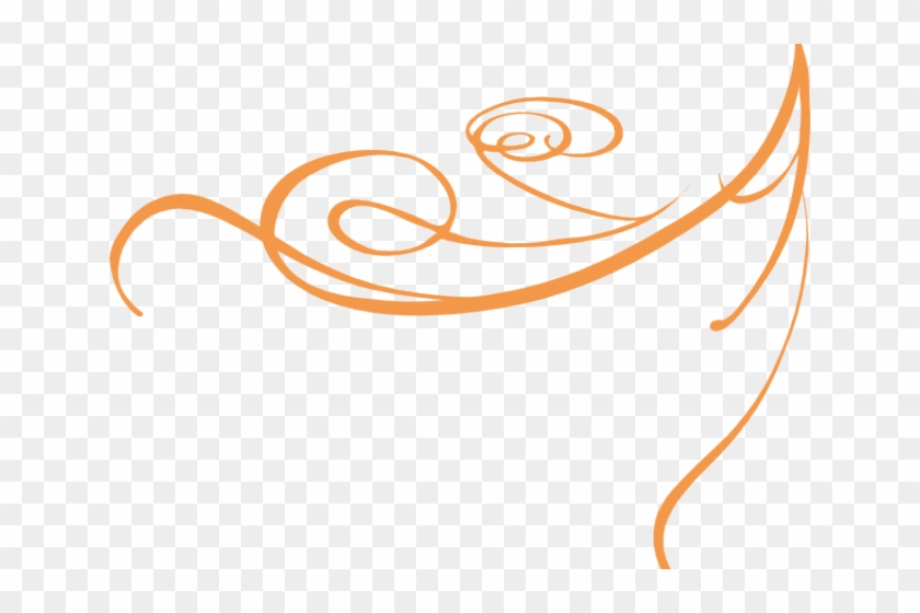 Orange Lines Cliparts - Red Swirls Clipart - Png Download