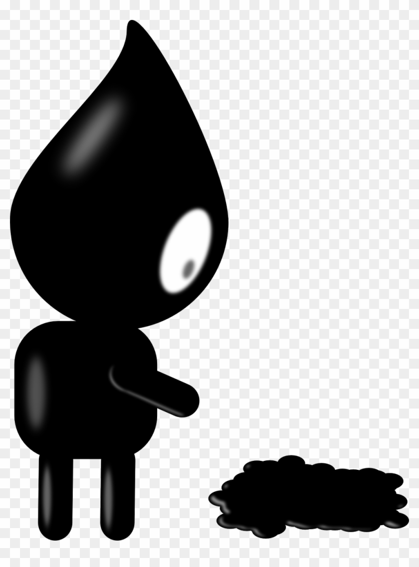 Drop Black Ink Puke Sick Splat Png Image - Ink Character Clipart