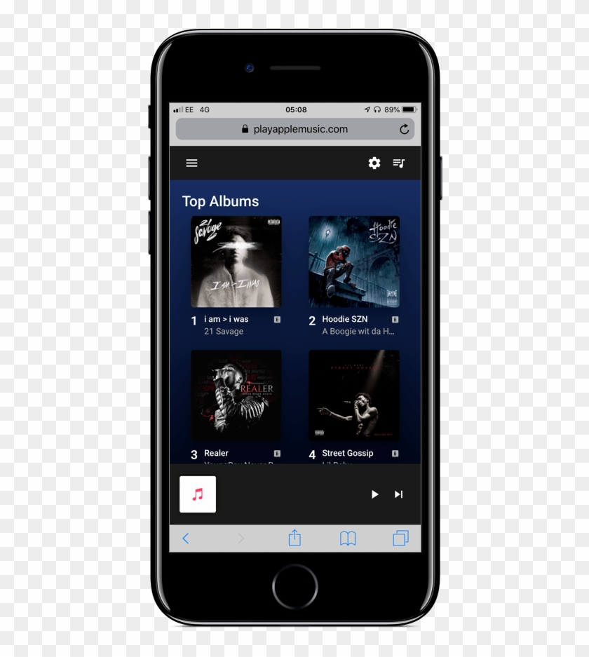 Apple Music Web Player - Smartphone Clipart