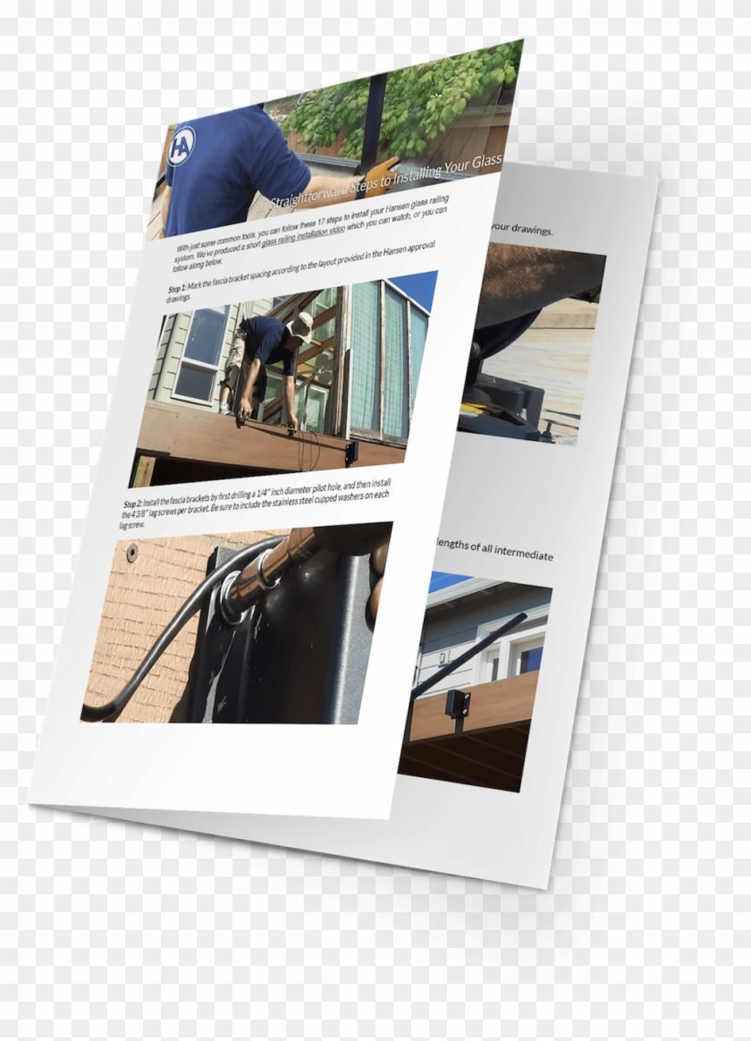 How To Install Glass Railing On Stairs Clipart #2965379